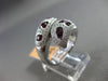 ESTATE WIDE 1.39CT DIAMOND & RUBY 14KT WHITE GOLD ETOILE CRISS CROSS SNAKE RING