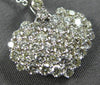 ESTATE 1.37CT DIAMOND 14KT WHITE GOLD 3D HEART SHAPE PUFF LOVE FLOATING PENDANT