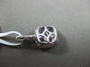 ESTATE .69CT DIAMOND 18KT WHITE GOLD 3D SQUARE CLUSTER HALO FLOATING PENDANT