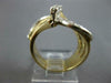 LARGE .49CT DIAMOND 14KT WHITE & YELLOW GOLD 3D MULTI ROW DOUBLE WAVE BAR RING