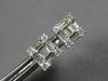 .67CT DIAMOND 14KT WHITE GOLD 3D CLASSIC ROUND & BAGUETTE SQUARE STUD EARRINGS