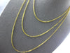ANTIQUE EXTRA LONG 18KT YELLOW GOLD 3D HANDCRAFTED LINK CHAIN NECKLACE #27998