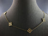 ESTATE .20CT DIAMOND 14KT YELLOW GOLD 3D FLOWER BY THE YARD ETOILE LOVE NECKLACE
