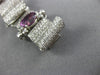 WIDE AGL CERTIFIED 26.43CT DIAMOND & PURPLE SAPPHIRE PLATINUM 3D TENNIS BRACELET