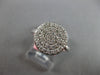 ESTATE WIDE .63CT DIAMOND 14KT WHITE GOLD 3D CLASSIC CIRCULAR PAVE FUN RING