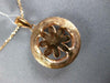 ESTATE .19CT DIAMOND 18KT ROSE GOLD CIRCLE OF LIFE MATTE & SHINY FLOWER PENDANT