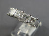 LARGE 1.85CT DIAMOND 14K WHITE GOLD 3D PRINCESS 5 STONE WEDDING ANNIVERSARY RING