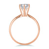ESTATE 1.0CT DIAMOND 14KT ROSE GOLD 3D ROUND SOLITAIRE 6 PRONG ENGAGEMENT RING