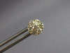 ESTATE SMALL .53CT DIAMOND 14KT YELLOW GOLD 3D CLASSIC FLOWER STUD EARRINGS