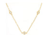 ESTATE .50CT DIAMOND 14KT YELLOW GOLD 3D CLASSIC BEZEL BY THE YARD LOVE NECKLACE