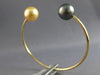 AAA TAHITIAN & GOLDEN SOUTH SEA PEARL 14KT YELLOW GOLD LOVE CUFF BANGLE BRACELET