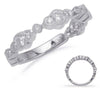 .51CT DIAMOND 14KT WHITE GOLD 3D 3 STONE FILIGREE PAST PRESENT FUTURE LOVE RING