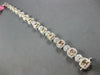 WIDE 8.74CT WHITE & PINK DIAMOND 18KT WHITE & ROSE GOLD 3D HALO TENNIS BRACELET