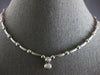 .30CT DIAMOND 14KT WHITE GOLD 3D SOLITAIRE 2 STONE MATTE & SHINY LOVE NECKLACE