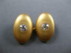 ESTATE LARGE 1.20CT OLD MINE DIAMOND 14KT YELLOW GOLD MATTE MENS CUFFLINKS 27114