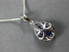2.40CT DIAMOND & AAA SAPPHIRE 18KT WHITE GOLD PEAR SHAPE HALO FLOATING PENDANT