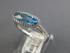 1.56CT DIAMOND & AAA BLUE TOPAZ 14K WHITE GOLD 3D OVAL & ROUND FILIGREE FUN RING