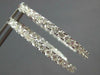 EXTRA LARGE 5.0CT DIAMOND 14KT WHITE GOLD 3MM INSIDE OUT HOOP HANGING EARRINGS