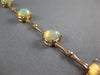 5.12CT DIAMOND & AAA OPAL 14KT ROSE GOLD OVAL & ROUND BAMBOO TENNIS BRACELET