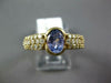 ESTATE 1.75CT DIAMOND & AAA TANZANITE 14K YELLOW GOLD OVAL BEZEL ENGAGEMENT RING