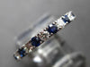 1.30CT DIAMOND & AAA SAPPHIRE 18KT WHITE GOLD 3D 2.5mm ETERNITY ANNIVERSARY RING