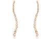 1CT DIAMOND 14KT ROSE GOLD 3D GRADUATING JOURNEY BEZEL FLEXIBLE HANGING EARRINGS