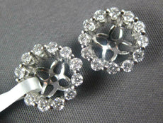 ESTATE .45CT DIAMOND 18KT WHITE GOLD 3D CLASSIC ROUND STUD EARRING JACKETS