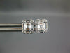 .64CT DIAMOND 18KT ROSE GOLD 3D ROUND & BAGUETTE INVISIBLE SQUARE STUD EARRINGS