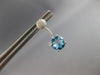 1.93CT DIAMOND & BLUE TOPAZ 14KT WHITE GOLD 3D ROUND FLOWER HANGING EARRINGS