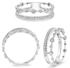 .29CT DIAMOND 14KT WHITE GOLD ROUND BY THE YARD DOUBLE BAND 3/4TH ETERNITY RING