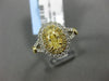 WIDE EGL 1.84CT WHITE & FANCY YELLOW DIAMOND 18K 2TONE GOLD OVAL ENGAGEMENT RING