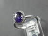 1.31CT DIAMOND & AAA AMETHYST 14KT WHITE GOLD OVAL & ROUND MULTI HEART LOVE RING