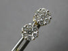 .50CT DIAMOND 14KT YELLOW GOLD 3D CLASSIC CLUSTER FLOWER INVISIBLE STUD EARRINGS