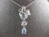 LARGE 4.34CT DIAMOND & AAA MULTI GEM 14KT WHITE GOLD TEAR DROP HANGING EARRINGS