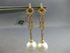 LARGE .69CT DIAMOND & AAA SOUTH SEA PEARL 18KT YELLOW GOLD MULTI SHAPE EARRINGS