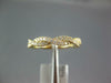 ESTATE .20CT DIAMOND 18KT YELLOW GOLD 3D CLASSIC ROPE SEMI ETERNITY LOVE RING