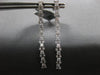 ESTATE 1.05CT DIAMOND 18K WHITE GOLD ROUND 2 ROW CHANDELIER FUN HANGING EARRINGS