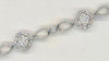 ESTATE 1.27CT DIAMOND 14KT WHITE GOLD ROUND GEOMETRICAL INFINITY TENNIS BRACELET