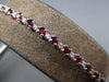 1.05CT DIAMOND AAA RUBY 14KT WHITE GOLD SEMI ETERNITY ADJUSTABLE TENNIS BRACELET