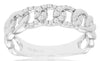 ESTATE .17CT DIAMOND 14K WHITE GOLD PAST PRESENT FUTURE OVAL LOVE KNOT LINK RING