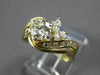 1.07CT DIAMOND 14KT YELLOW GOLD 3D ROUND & MARQUISE ENGAGEMENT RING SET #27792