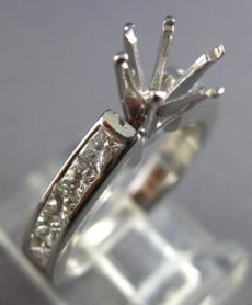 .60CT DIAMOND 14KT WHITE GOLD SIX PRONG CHANNEL SEMI MOUNT ENGAGEMENT RING 28073