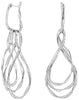 LARGE 1.43CT DIAMOND 18KT WHITE GOLD 3D TRIPLE INFINITY LOVE LEVERBACK EARRINGS
