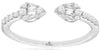 .22CT DIAMOND 14KT WHITE GOLD 3D CLASSIC ROUND & BAGUETTE SNAKE TENSION FUN RING