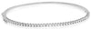 1.06CT DIAMOND 14KT WHITE GOLD ROUND 4 PRONG SEMI ETERNITY CUFF BANGLE BRACELET