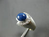 4.6CT DIAMOND & AAA STAR SAPPHIRE 14KT WHITE GOLD MATTE & SHINY MENS RING #27687