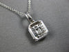 .31CT DIAMOND 18KT WHITE GOLD ROUND & BAGUETTE SQUARE INVISIBLE FLOATING PENDANT