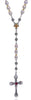 LARGE AAA RUBY & PEARL 18KT YELLOW GOLD & 925 SILVER FILIGREE ROSARY NECKLACE