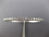 3CT DIAMOND 14K WHITE GOLD 3D CLASSIC 3MM SEMI ETERNITY FLEXIBLE BANGLE BRACELET