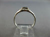 ESTATE .43CT DIAMOND & AAA SAPPHIRE 14K WHITE GOLD HEART SHAPE & ROUND LOVE RING